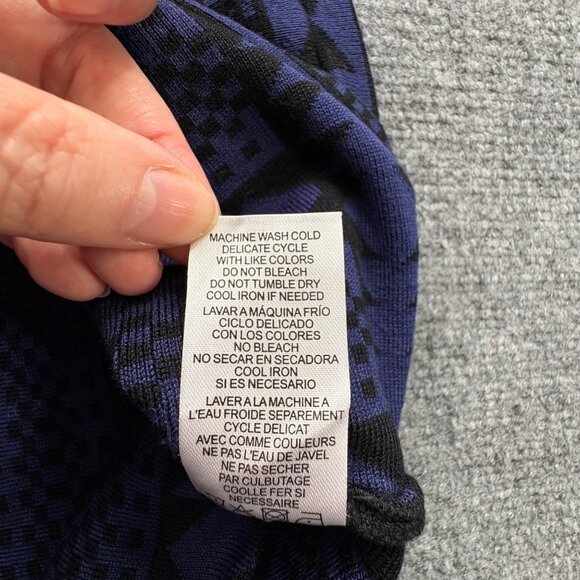 Nina Leonard Sweater‎ Dress Womens L Blue Aztec  Geometric Whimsygoth Dark Fairy - Picture 6 of 11